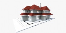 别墅建筑建筑结构图房屋别墅房子图片