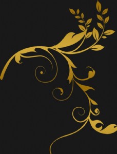藤蔓素材金色花纹边框图片