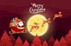 节日高清素材圣诞老人麋鹿图片