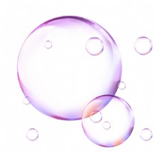 水晶画紫色气泡装饰元素图片