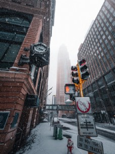 冬天的城市图片