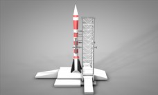 其他设计C4D模型火箭发射器发射台图片