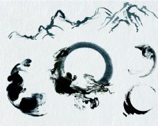 水墨中国风水墨素材图片