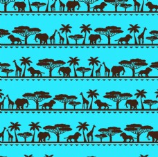 非洲动物矢量图图片