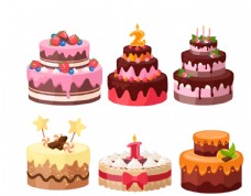 SPA日生日蛋糕矢量图图片