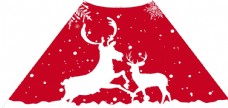 欧式花纹背景圣诞鹿图片