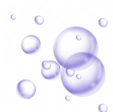 水彩画紫色气泡元素图片