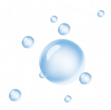 水晶画蓝色气泡元素图片