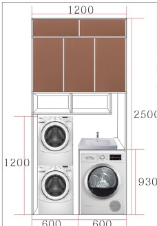 阳台洗衣机柜图片