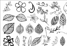 欧式花纹背景手绘植物背景图片