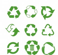 png透明素材绿色循环回收图片