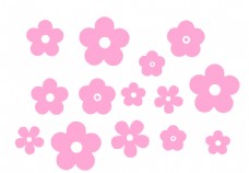 花背景粉红花朵图片