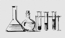 锥形瓶试管化学实验器材PNG图片