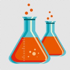 锥形瓶化学实验器材png图片
