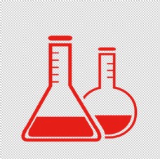 科学实验锥形瓶科学化学实验器材PNG图片