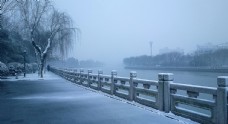 扬州古运河雪图片