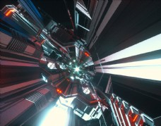 C4D模型飞船矩阵炫酷科幻金属图片