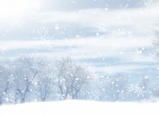 冬天雪花背景图片