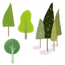 森林素材树木绿色psd图片