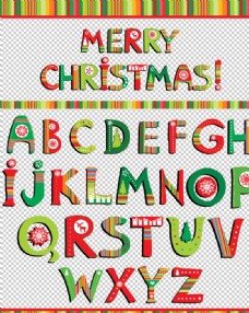其他设计圣诞元素矢量字母图片