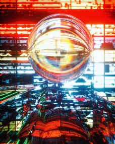 C4D模型炫酷科技场景玻璃球图片