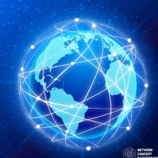 PPT模版地球科技蓝色背景图片EPS素材