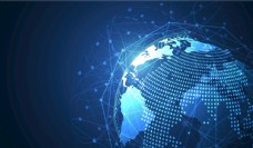 蓝色科技背景全球化网经络EPS蓝色科技素材图片
