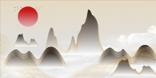 中国风设计新中式山水图片
