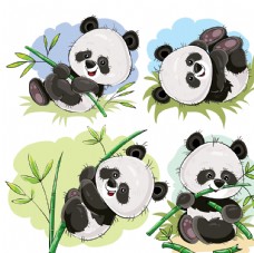 猫卡通卡通动物熊猫图片