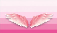 粉色翅膀图片