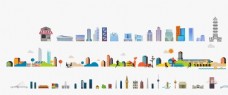 城市建筑矢量元素图片