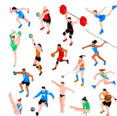 运动健身插画图片