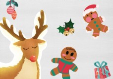电商主页圣诞麋鹿姜饼礼物铃铛图片