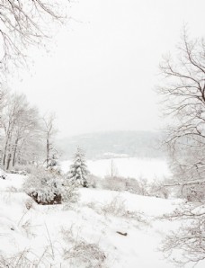 远山冬天的雪图片
