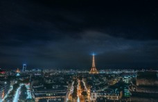 俯拍城市夜景图片