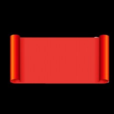 竹筒红卷筒卷轴元素图片