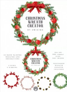 创意画册创意圣诞节花环图片