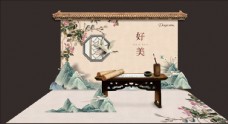 背景墙中国风中式美陈背景板图片