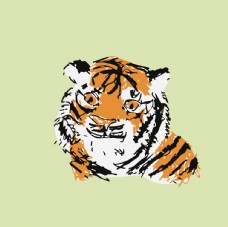卡通动物图案可爱布偶老虎图片