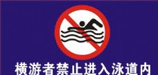 横游者禁止进入泳道内图片