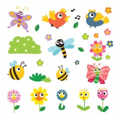动画卡通矢量蝴蝶昆虫动物图片