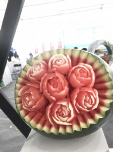 西瓜雕花图片