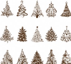 圣诞节圣诞树矢量图图片