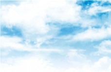 水彩背景白云云朵图片