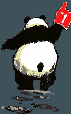 熊猫T恤裁片图片