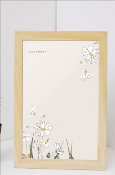 日系手绘白色花瓣信纸书信图片