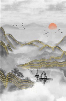 中国风设计中国风山水图片