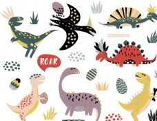 儿童恐龙动物图案游乐园动物园图片