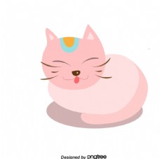 小可爱可爱的粉色小猫图片