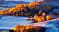 大自然山水风景油画图片
